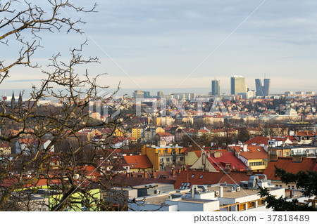 Pankrac district with Prague tallest buildings 37818489