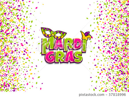 Mardi Gras comic text pop art Mardi Gras comic text pop art 37818996