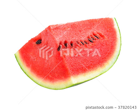Slice of watermelon on white background Slice of watermelon on white background 37820143