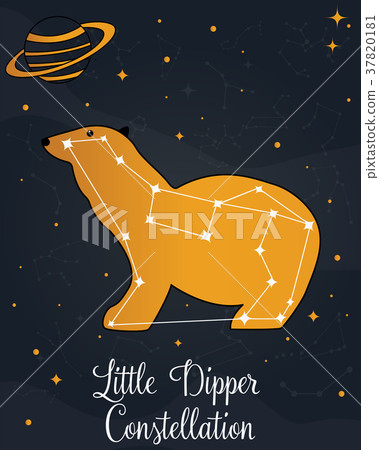 The constellation Little Dipper star in night sky The constellation Little Dipper star in night sky 37820181
