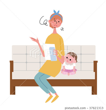 Nursery school denial notice mother illustration 37821313