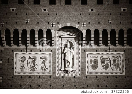 Sforza Castle closeup Sforza Castle closeup 37822366