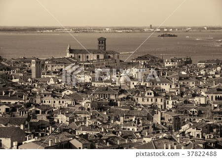 Venice skyline viewed from above 37822488