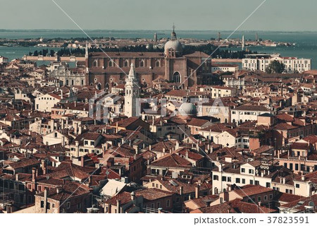 Venice skyline viewed from above Venice skyline viewed from above 37823591
