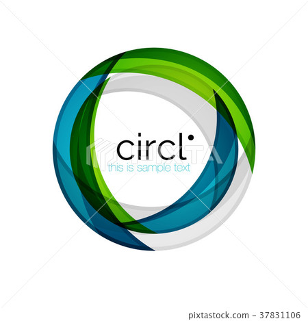 Clean professional colorful circle business icon 37831106