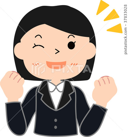 Job-hunting female student cheerfully Job-hunting female student cheerfully 37833028