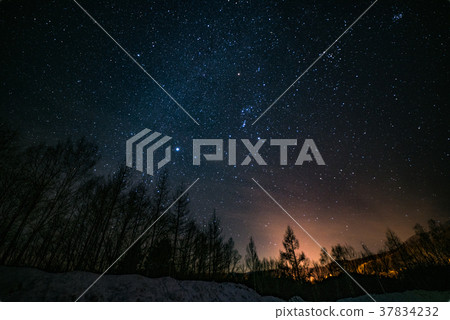 Winter starry sky Winter starry sky 37834232