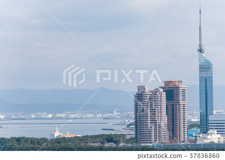City view Fukuoka city area seen from Atagoyama 2018 winter Nishi-ku, Fukuoka city 37836860