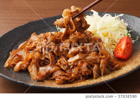 烤豬肉和洋蔥 烤豬肉和洋蔥 37838590