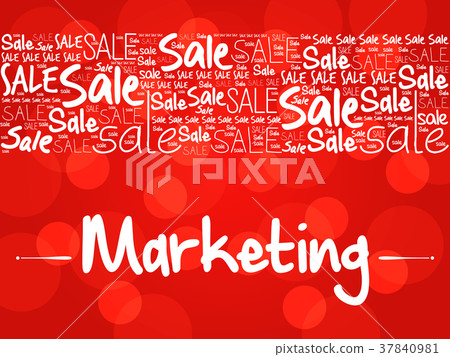 Marketing words cloud collage 37840981