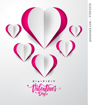 Invitation card Valentine's day with typography Invitation card Valentine's day with typography 37841019