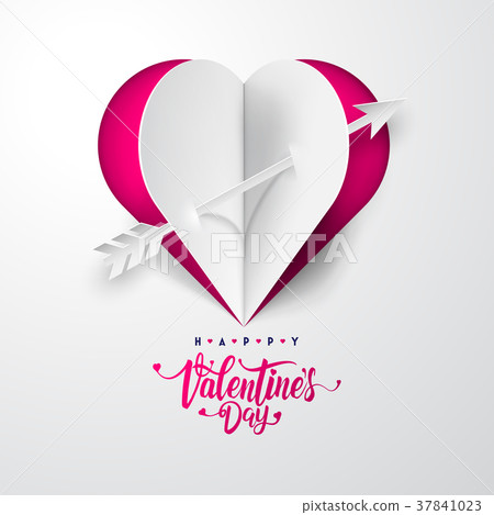 Invitation card Valentine's day with typography 37841023