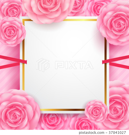 White blank banners with flower for Valentine White blank banners with flower for Valentine 37841027