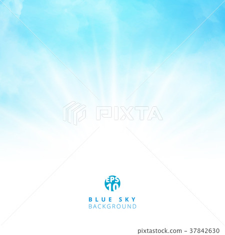 White cloud detail in blue sky with lighting blank White cloud detail in blue sky with lighting blank 37842630