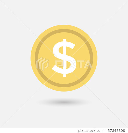 Gold coin icon. Gold coin icon. 37842808