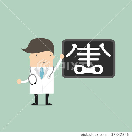 Doctor Showing X-ray Film. 37842856