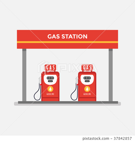 Petrol gas station concept in flat design style. 37842857