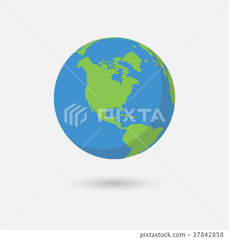Earth planet. Flat style. 37842858