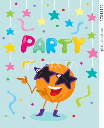 Party flayer template with funny avocado character Party flayer template with funny avocado character 37843132