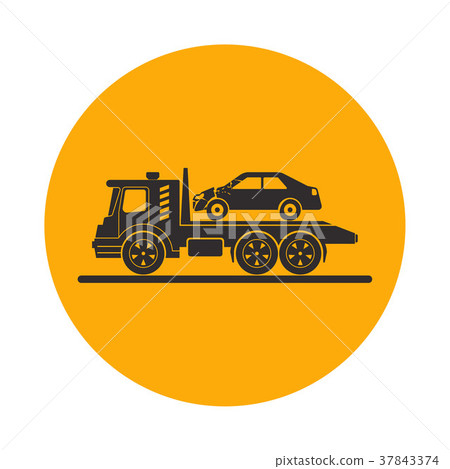 Tow truck with broken car Tow truck with broken car 37843374