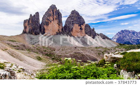 The " Tre Cime di Lavaredo"  in the Dolomites  37843773