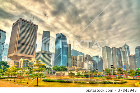 View of the central business district of Hong Kong 37843948