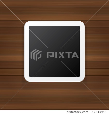 vintage photo frame with shadow isolated on wooden vintage photo frame with shadow isolated on wooden 37843958