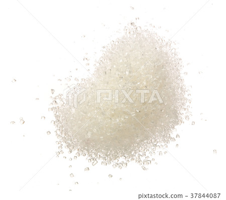 Heap of granulated sugar isolated on white 37844087