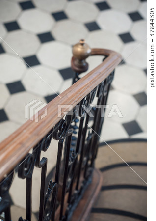 retail of wooden ancient stair with metallic ramp retail of wooden ancient stair with metallic ramp 37844305