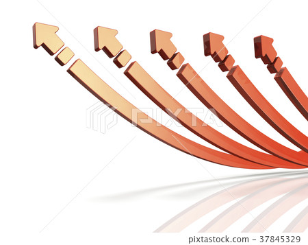 Abstract 3DCG illustrations representing teamwork 37845329