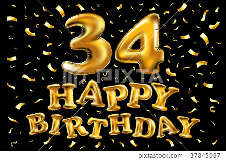 34 years anniversary celebration logotype. 34 years anniversary celebration logotype. 37845987