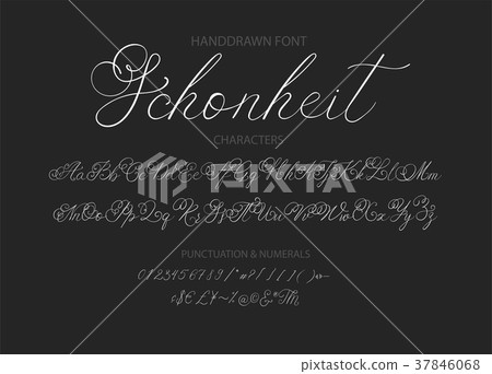 Modern calligraphic font. Brush painted letters. 37846068