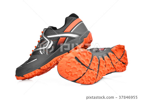 new unbranded sport shoes isolated on white  37846955