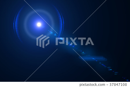 Anamorphic blue lens flare 37847108