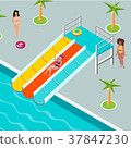 People at aqua park 37847230