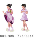 Woman having flu symptoms 37847233