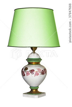 Vintage table lamp isolated with clipping path Vintage table lamp isolated with clipping path 37847688
