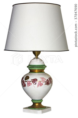 Vintage table lamp isolated with clipping path Vintage table lamp isolated with clipping path 37847690