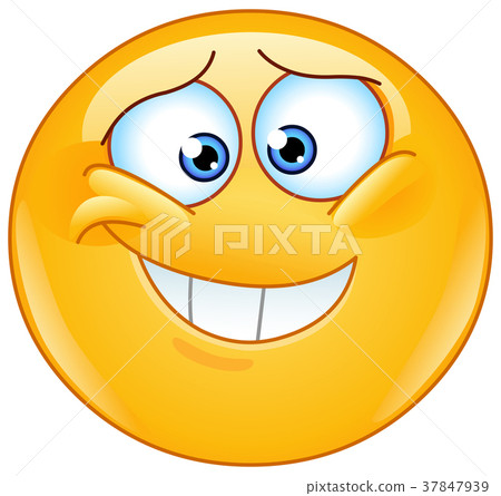 Embarrassed insecure emoticon 37847939