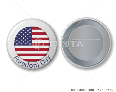 Vector white badge with Freedom Day text. Vector white badge with Freedom Day text. 37848649