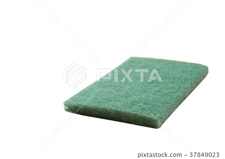 green scrub sponge for clean up  37849023
