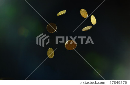 coin floating with currency fluctuations coin floating with currency fluctuations 37849276