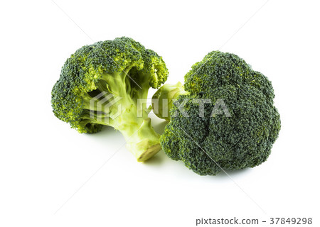 green cauliflower isolated on white background. 37849298