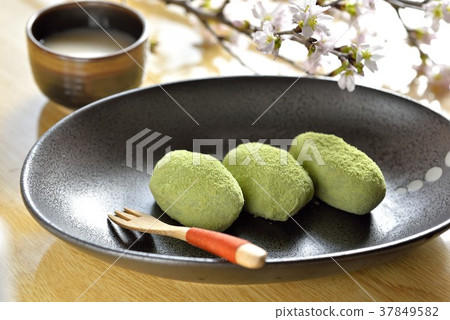 Uguisu mushroom and sweet sake, cherry blossom branch 37849582