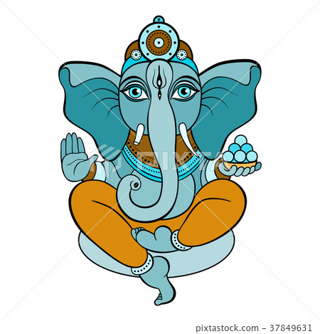 Ganapati Meditation in lotus pose 37849631