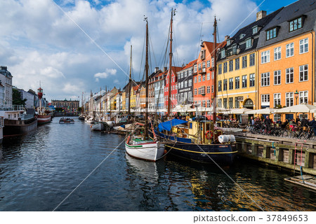 Nuhavn Harbor in Copenhagen Nuhavn Harbor in Copenhagen 37849653