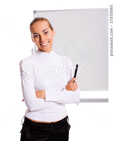 businesswoman making presentation businesswoman making presentation 37850065