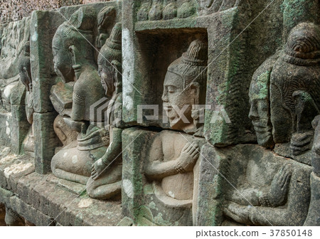 Details of decoration in ancient Angkor Wat Details of decoration in ancient Angkor Wat 37850148