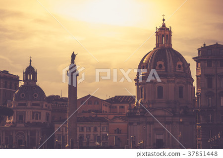 Church of Santa Maria di Loreta and Trajan Column 37851448