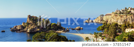 Sicilian coast near Taormina and Isola Bella 37851547
